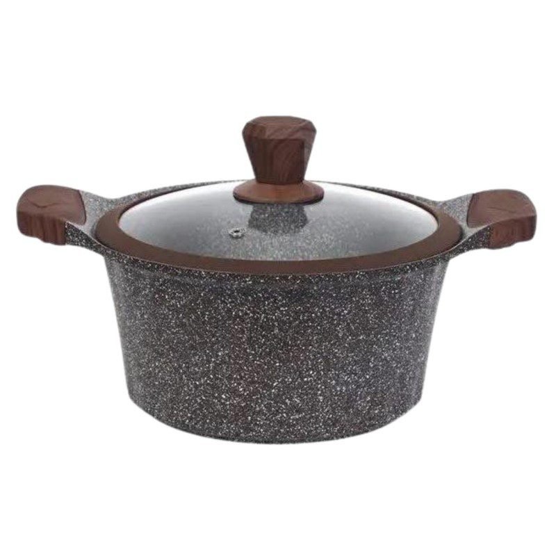 طنجرة جرانيت من Tefolina حجة 30سم لون اسود