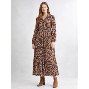 فستان ستاتي لون بيج مورد