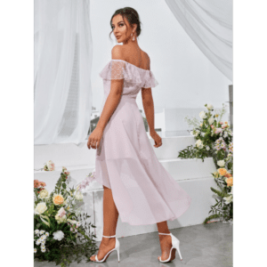 فستان سهرة ستاتي لون زهري