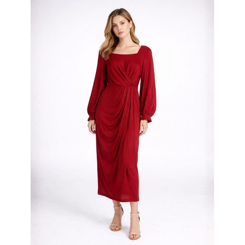 فستان نسائي لون خمري