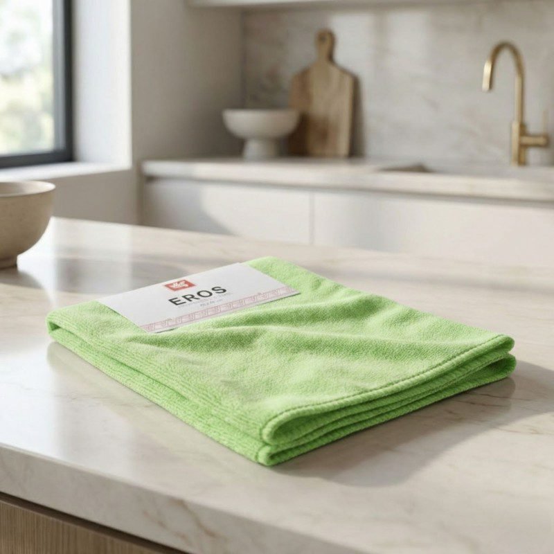 فوطة ميكروفيبر EROS SOLID TOWEL أخضر – 40×40 سم