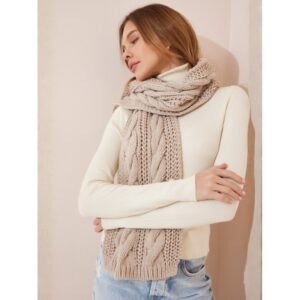 لفحة صوف ستاتي لون بيج