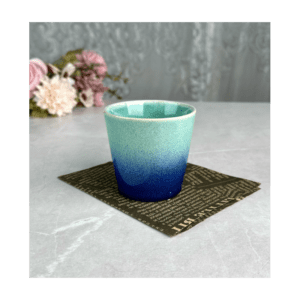 مج فخار بدون اذن 10 لون ازرق