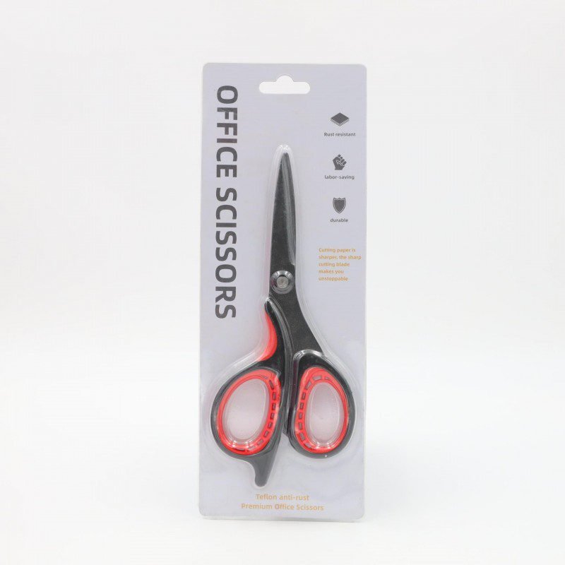 مقص حجم كبير لون أسود و أحمر Office Scissors